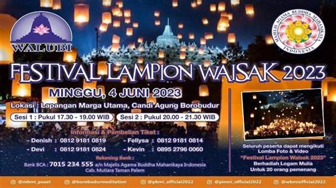 Cek Harga Link Dan Cara Beli Tiket Festival Lampion Waisak Di