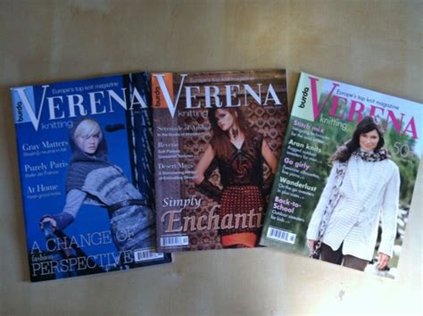 3 Back Issues Burda Verena Knitting Magazine European