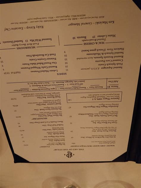 Menu At Hyde Park Prime Steakhouse Pittsburgh 247 N Shore Dr