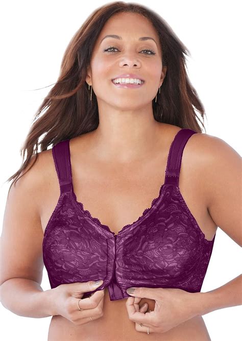 Buy Comfort Choice Womens Plus Size Lace Wireless Posture Bra Front