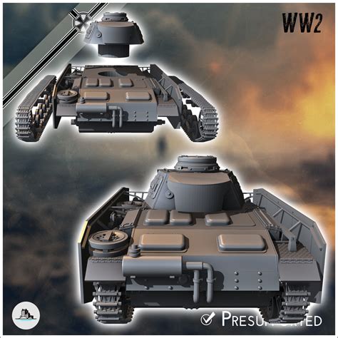 Panzer Iii Ausf M Flammpanzer Sdkfz 141 3 Ww2 Miniat 3d