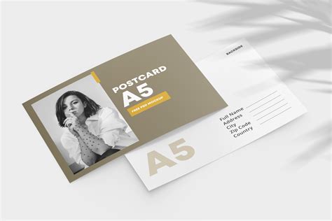 Double Sided Postcard Free Mockup - PixelsDesign