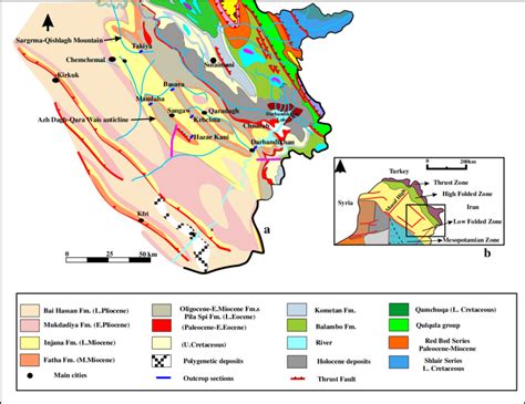 Geological Maps Of The Study Area A Geological Map Illustrating The