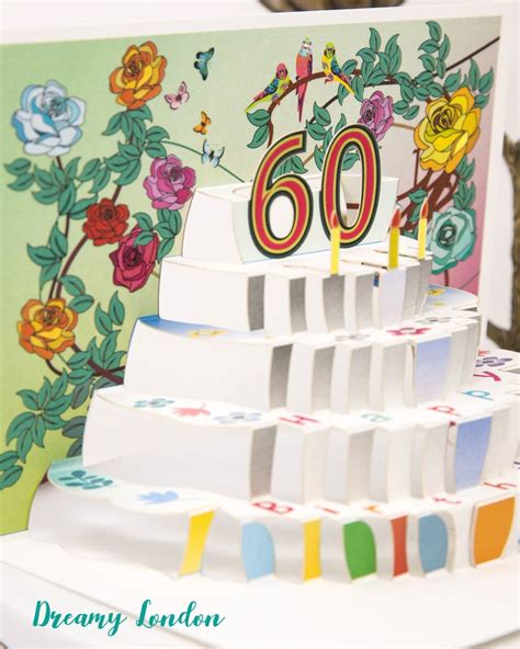 60th Birthday Card Laser Cut Pop Up 60th Birthday Milestone Etsy