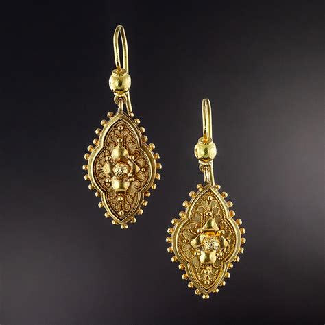 Victorian Etruscan Revival Earrings