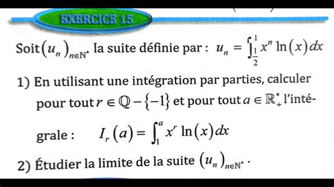 Calcul Int Gral Bac Sm Ex Et Et Page Almoufid Youtube