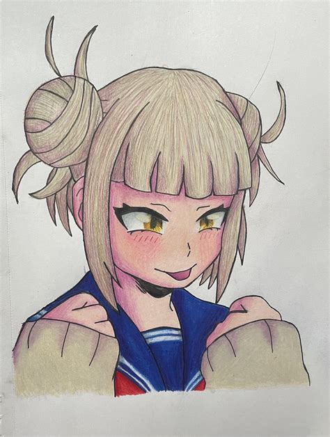 Drawing Of Himiko Toga Supplies Used Sketchbook Prismacolour