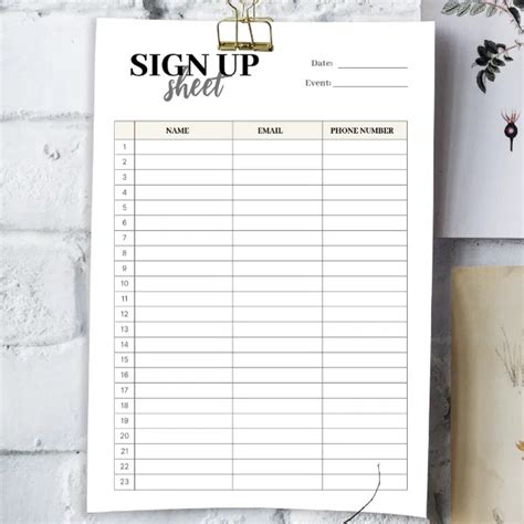 Sign up form template | Zazzle