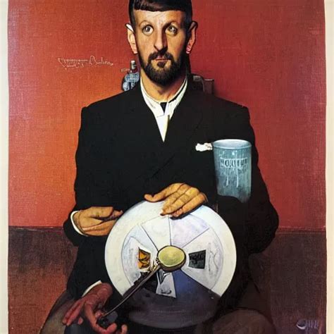 Portrait Of Ringo Starr By Norman Rockwell Stable Diffusion