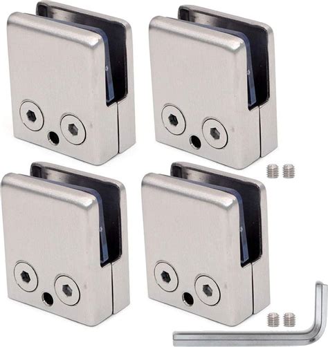 Set Of 4 NUZAMAS Glass Clamps Suitable For 8 10mm Glass Panel