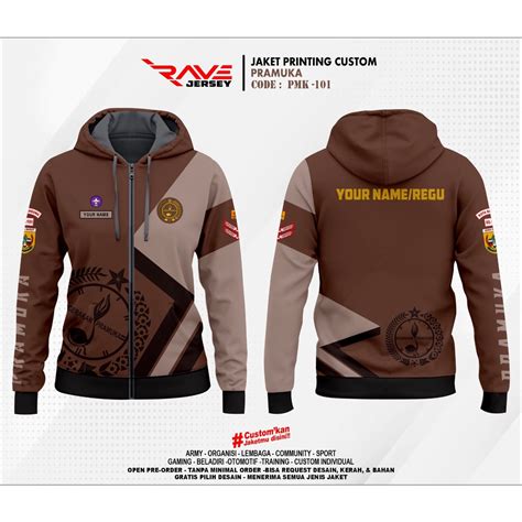 Jual Jaket Pramuka Sesi 1 Full Printing Sublim Custom Desain Suka Suka