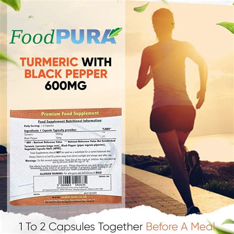 Foodpura X Turmeric Black Pepper Capsules Curcumin Mg High