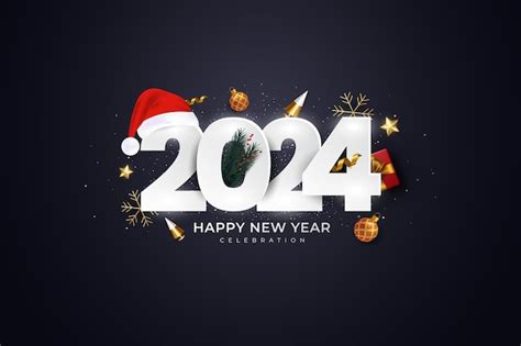 Premium Vector | Happy New Year 2024 2024 new year celebration concept ...