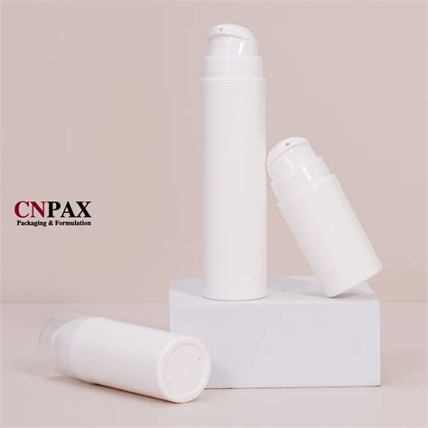 Wholesale Ml Ml Ml White Pp Airless Bottles With Snap On Vacum