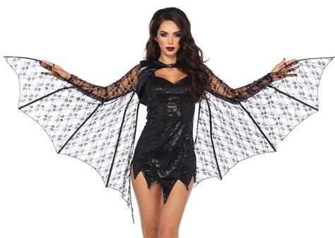 Womens Lace Bat Wings