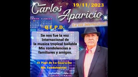 Homenaje A Carlos Aparicio Partes De Mis Exitos El Papi De