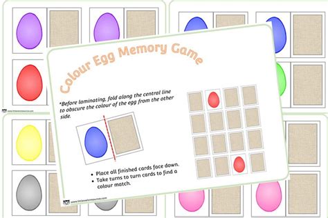 Free Colour Egg Memory Game Printable Early Years Ey Eyfs Resource