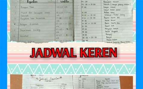 Jadwal Keren Kegiatan Harian Siswa