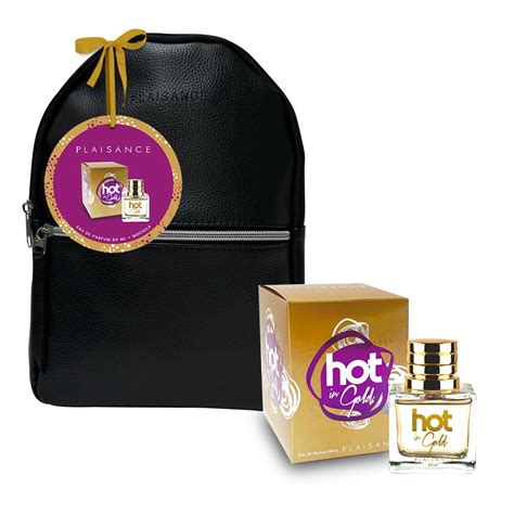 Set Perfume Hot In Gold EDP Ml Mochila Abc