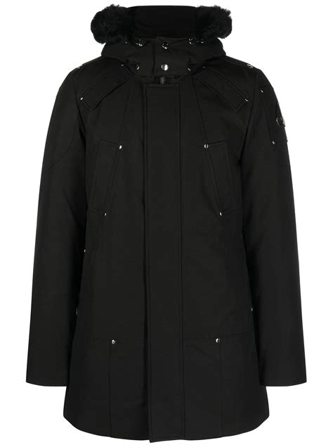 Moose Knuckles Original Stirling Neoshear Parka Coat In Black For Men