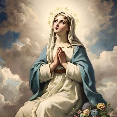 Virgin Mary Virgin Mary Art Virgin Mary Painting Virgin Mary Praying