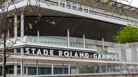 Paris France Mars Entr E Du Stade De Tennis Roland Garros