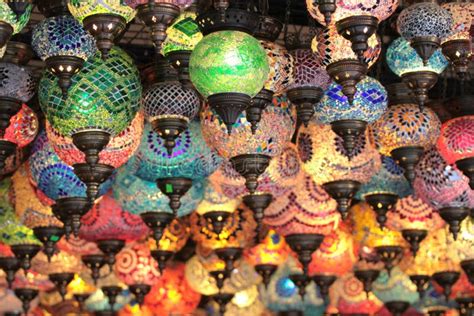 Turkish Decorative Colorful Lamps Stock Photo - Image of asia, hanging ...