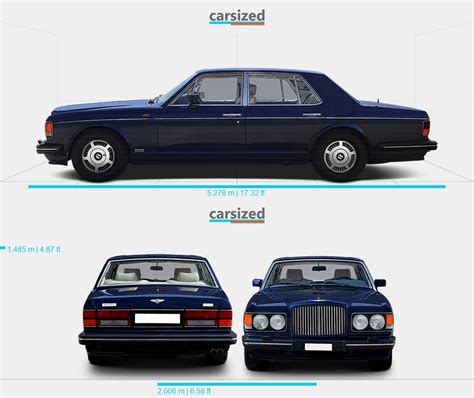 Bentley Turbo R 1985-1999 Dimensions Side View