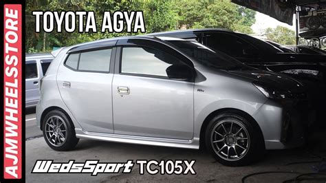 Modifikasi Toyota Agya Velg Wedssport Tc X Ajmheelsstore Youtube