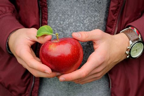 Premium Photo Midsection Of Woman Holding Strawberry