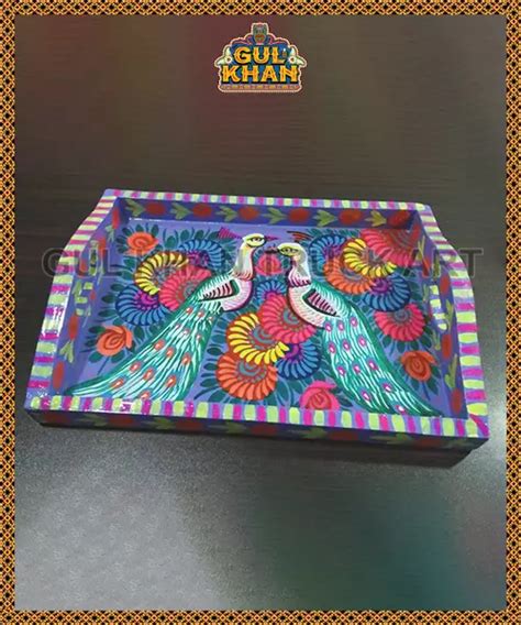 Tray Wooden Hand Painted Design 0010 Gul Khan Truck Art