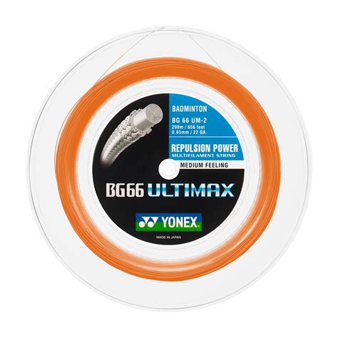 Bobine Yonex BG 66 Ultimax Orange Sports Raquettes