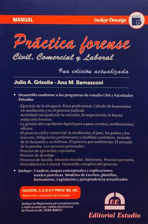 MANUAL DE PRÁCTICA FORENSE 2022 GRISOLIA BERNASCONI