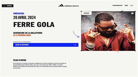 Ferre Gola annonce son concert à l Adidas Arena de Paris DiaspoRDC