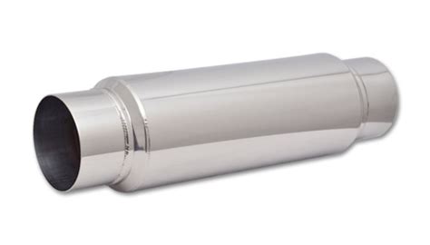 Large Diameter Bottle Style Resonator, 2.5" inlet/outlet x 18" long