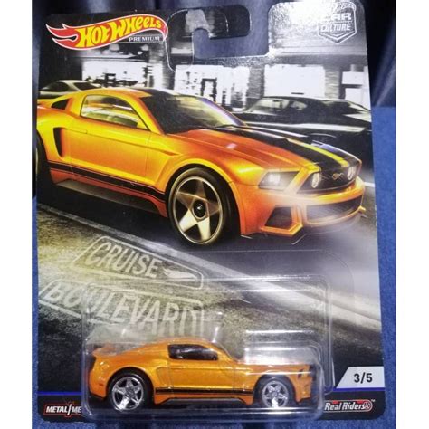 Hot Wheels Car Culture Cruise Boulevard Custom Mustang Orange Black New Shopee
