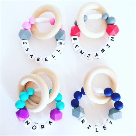 Personalized Silicone Teething Ring Silicone Teether Etsy