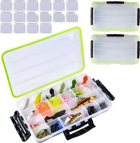 Goture Pcs Tackle Boxes Clear Fishing Lure Box Waterproof