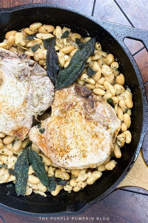 Tuscan Pork Chops With White Beans And Crispy Sage