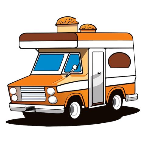 Street Food Trucks Isoliert Auf Wei Em Hintergrund Vektor Cartoon