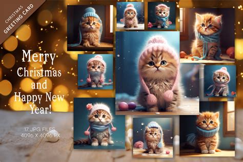 ArtStation - Christmas Adorable cats. Christmas kitten. | Artworks