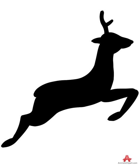 Jumping Reindeer Silhouette At Getdrawings Free Download