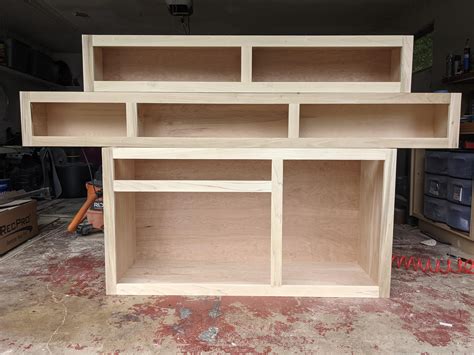 Kitchen Cabinet And Above Head Cabinet Boxes Finished Birch Plywood