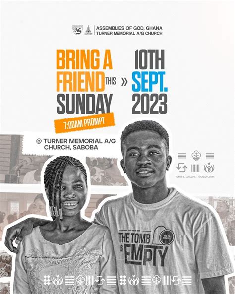 This Flyer Was Designed To Invite Friends And Families For Church