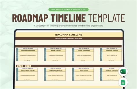 Roadmap Timeline Template in Excel, Google Sheets - Download | Template.net