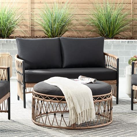 Better Homes Gardens Lilah 2 Piece Outdoor Wicker Loveseat And