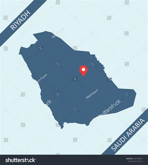 Map Of Saudi Arabia With Capital Riyadh Royalty Free Stock Vector