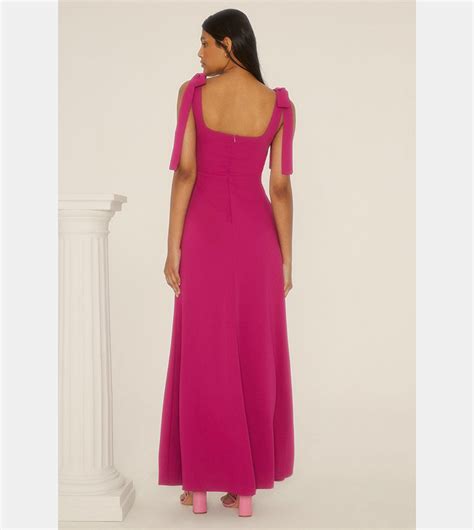 Buy Oasis Premium Crepe Tie Shoulder Midi Dress In Pink 6thstreet Qatar