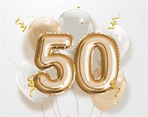 happy  birthday gold foil balloon greeting background stock vector