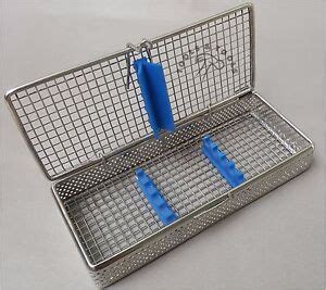 Perforated Mesh Sterilisation Cassette Rack Tray Dental Instruments